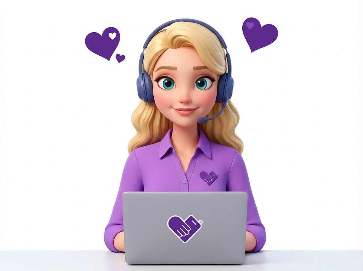 Help button calls the BigPurplePhone Staff who are here to help