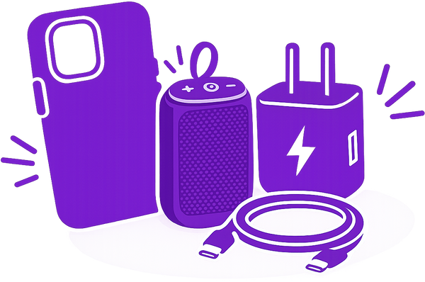 Speakers, Cases, chargers