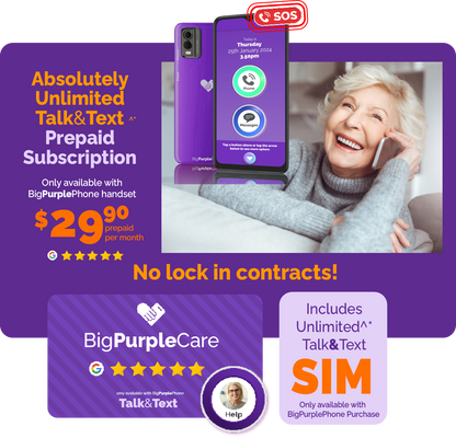 BigPurplePhone Talk&Text $29.90 Monthly Prepaid Subscription