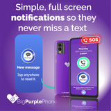 Best mobile for seniors with full-screen text message alerts so nothing gets missed.